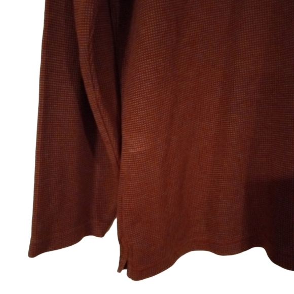 Weatherproof VintageThermal Reddish Brown Henley Style Long Sleeved Shirt XXL - Picture 6 of 10